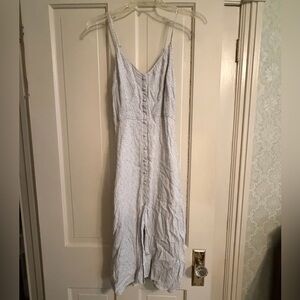 Abercrombie & Fitch Black and White Spotted Midi Dress